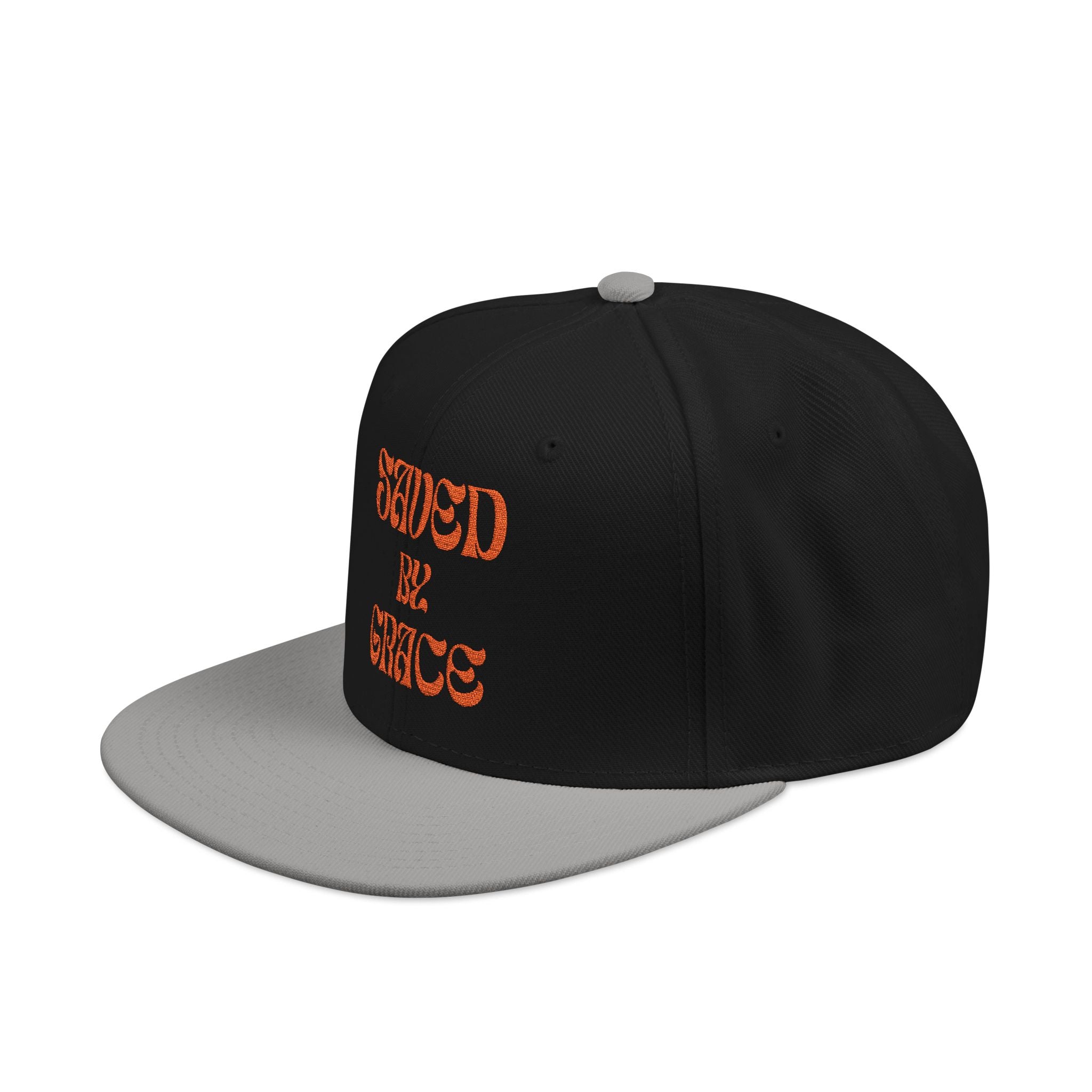 Saved By Grace Embroidered Snapback Hat