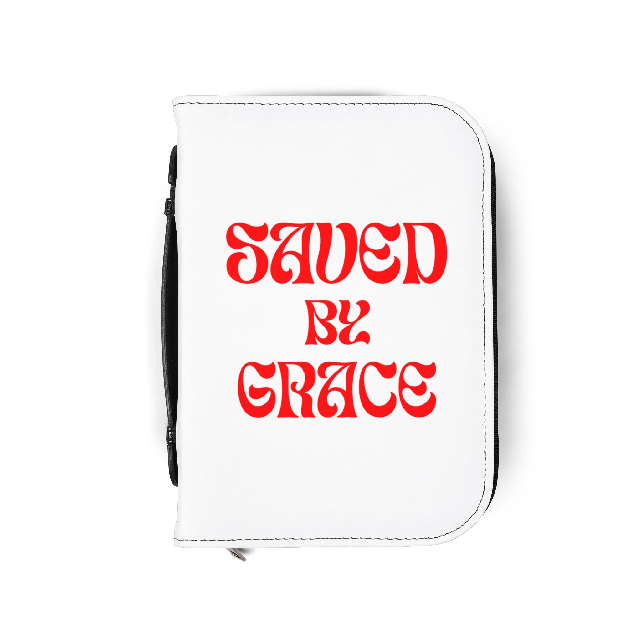 Saved by Grace Bible Cover — Ephesians 2:8 Zippered Bible Case