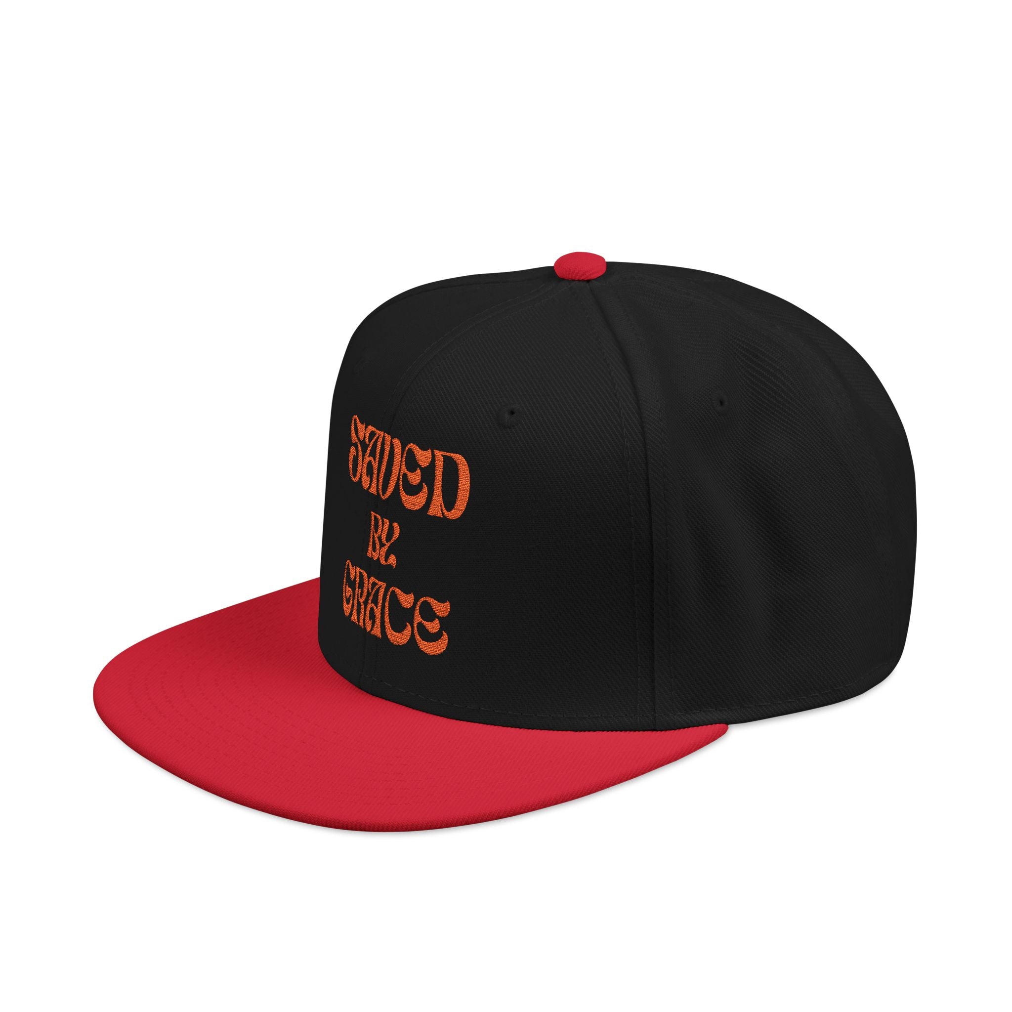 Saved By Grace Embroidered Snapback Hat