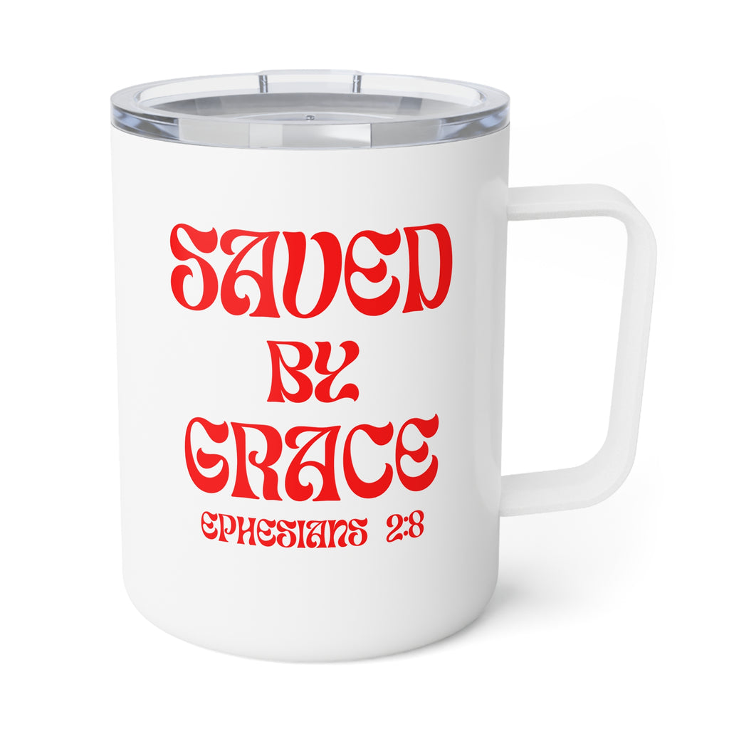Saved by Grace 10oz Insulated Coffee Mug