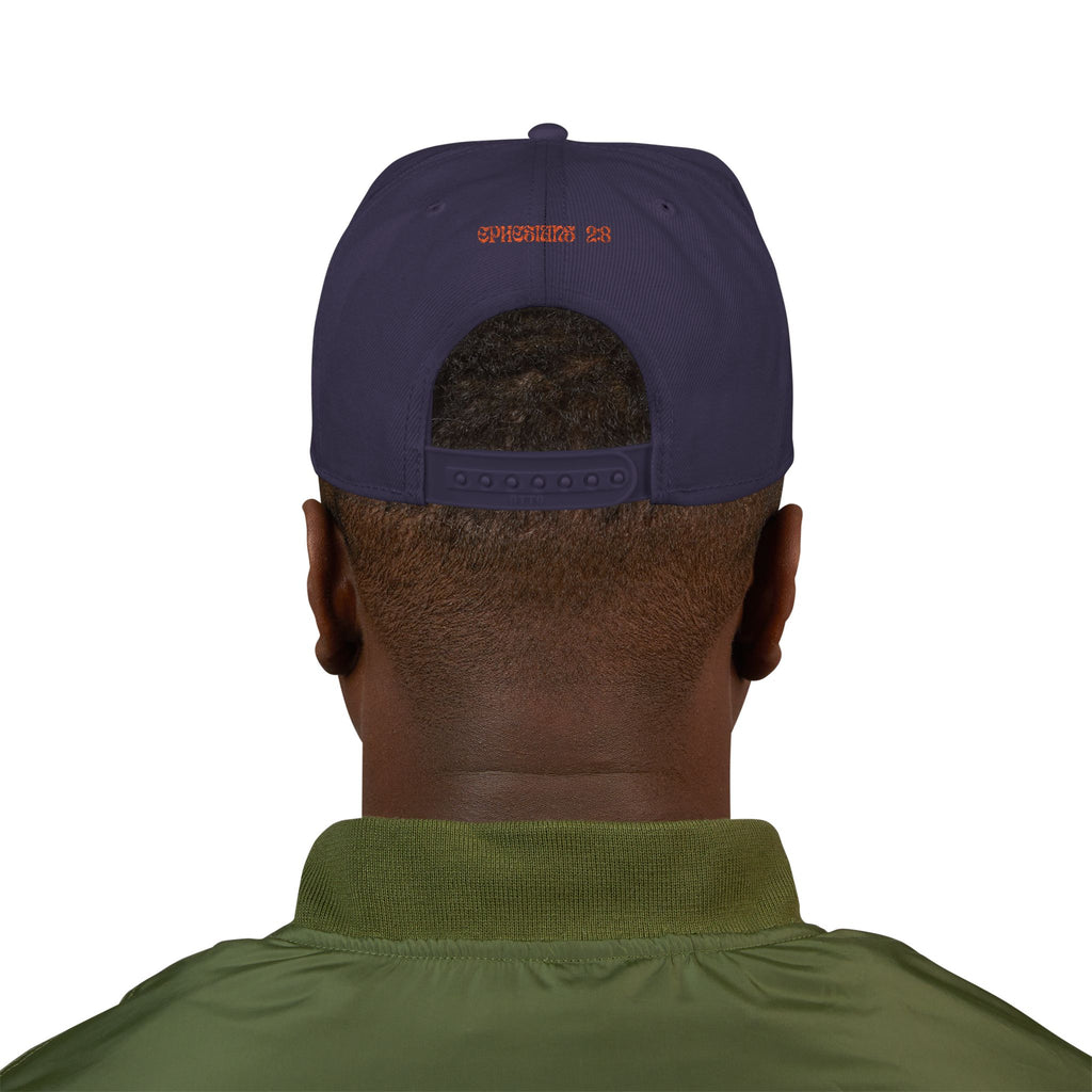Saved By Grace Embroidered Snapback Hat