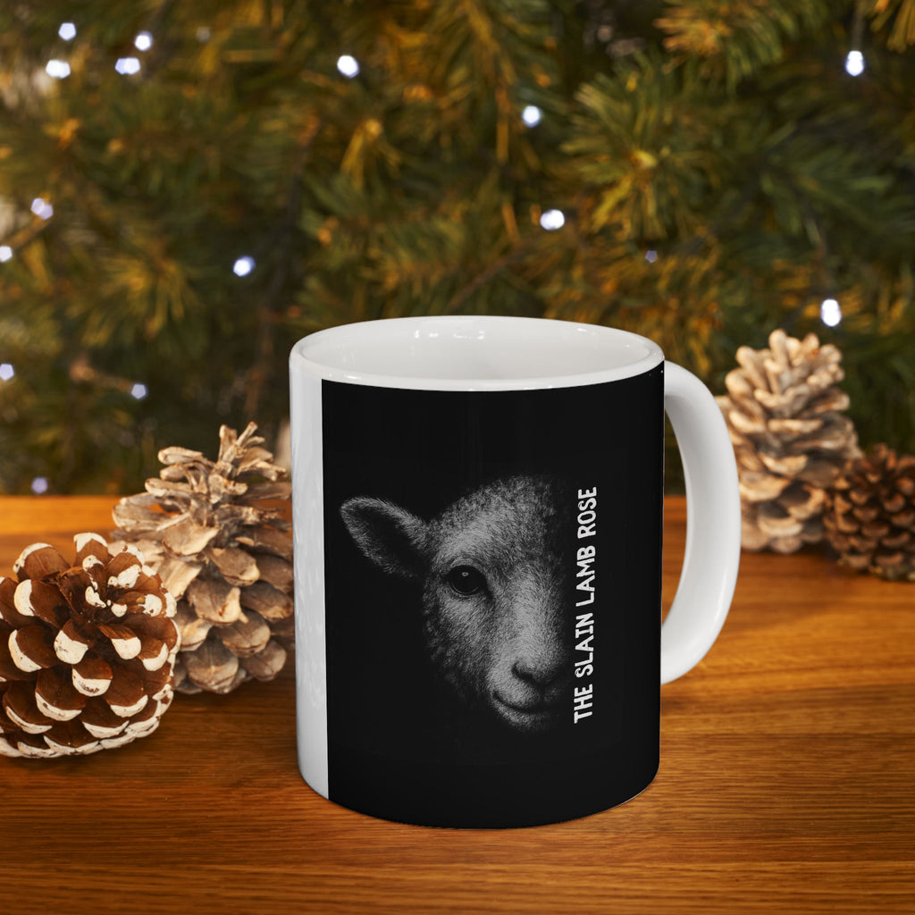 The Slain Lamb Rose Ceramic Coffee Cup (11oz, 15oz)