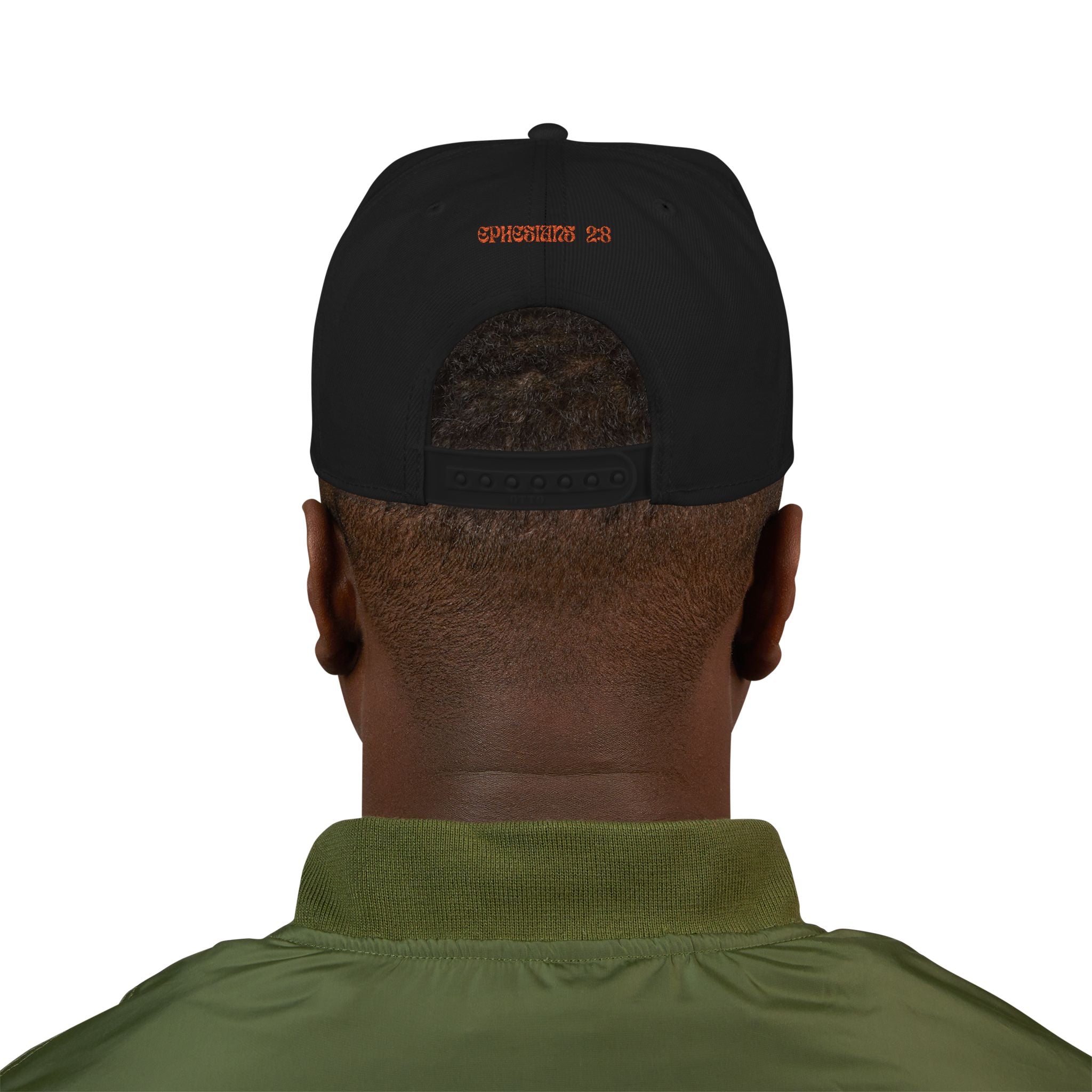 Saved By Grace Embroidered Snapback Hat