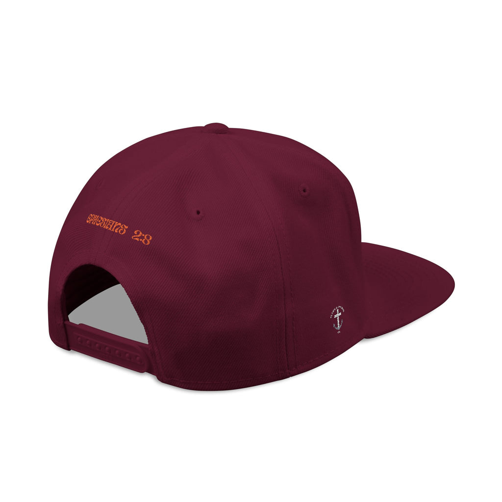 Saved By Grace Embroidered Snapback Hat