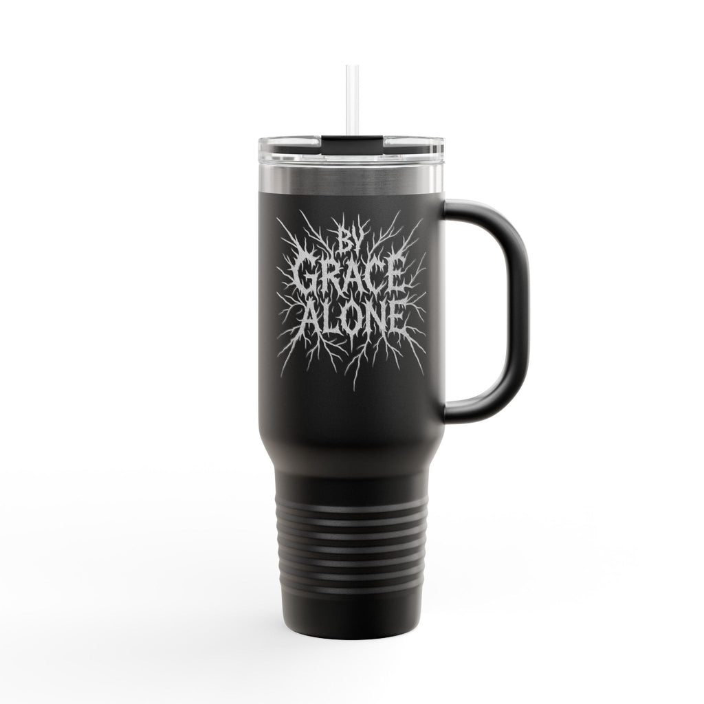 By Grace Alone/The Slain Lamb Rose Metal Tumbler