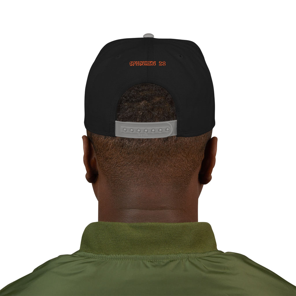 Saved By Grace Embroidered Snapback Hat