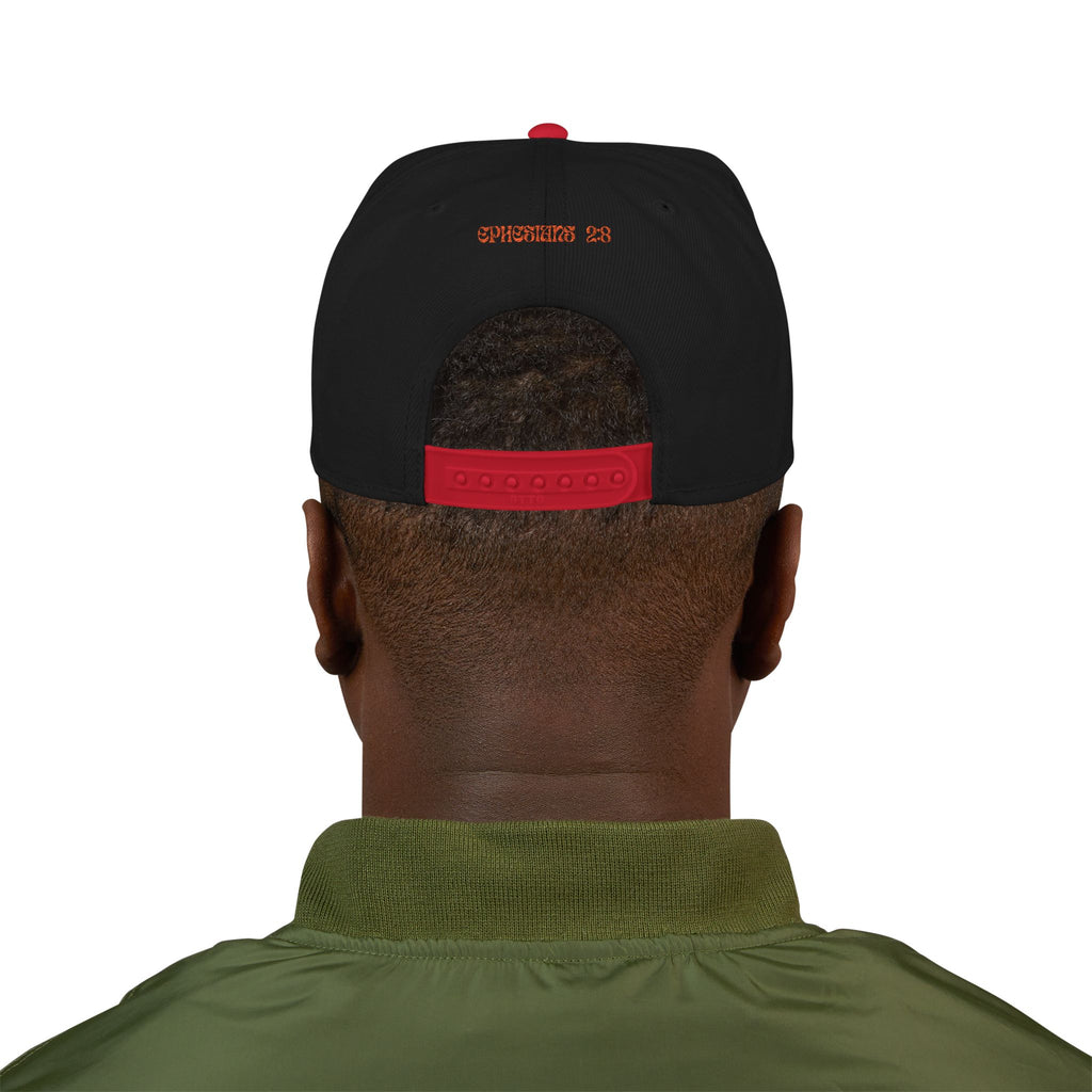 Saved By Grace Embroidered Snapback Hat