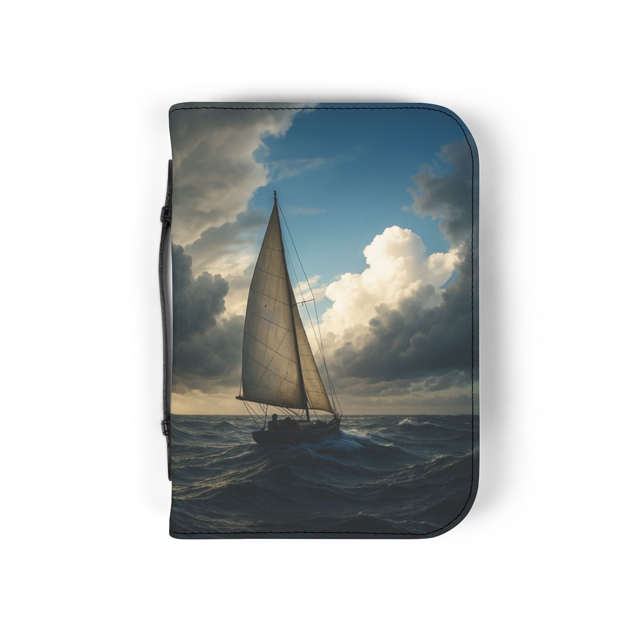 Bible Cover — 'Hope as an Anchor' Sailboat Zippered Bible Cover