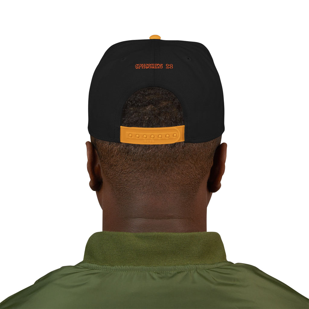Saved By Grace Embroidered Snapback Hat