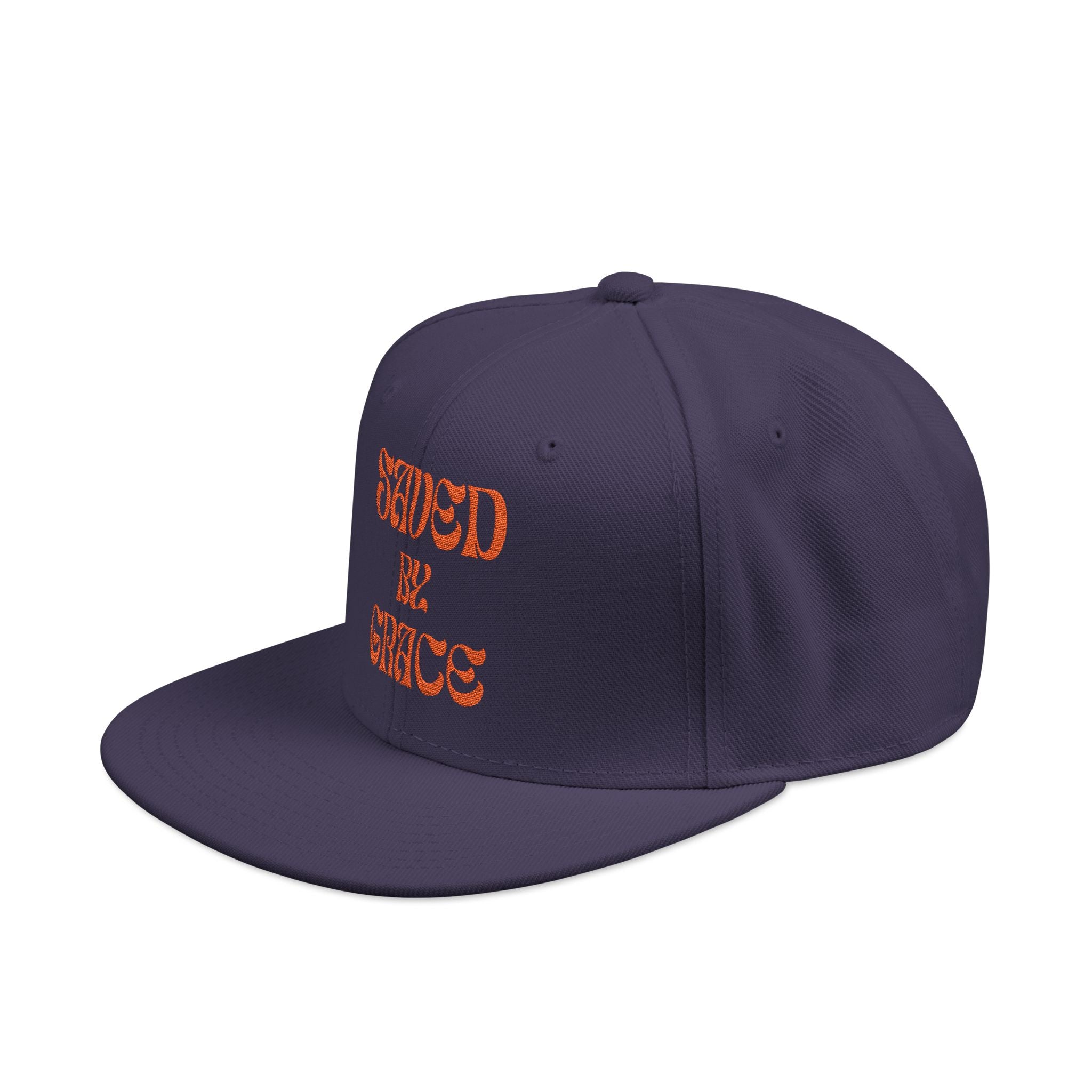 Saved By Grace Embroidered Snapback Hat