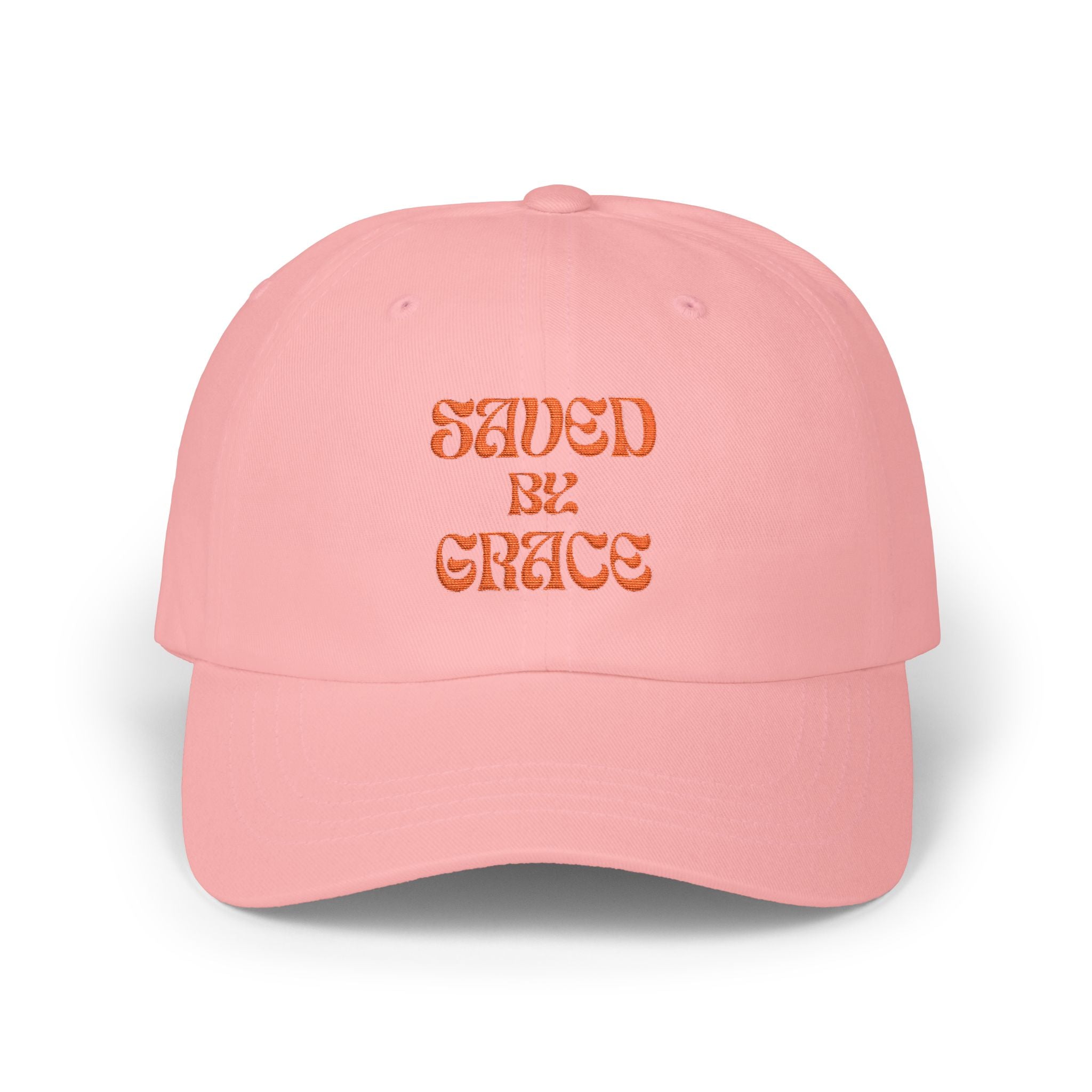 Saved By Grace Dad Cap — Christian Embroidered Baseball Hat