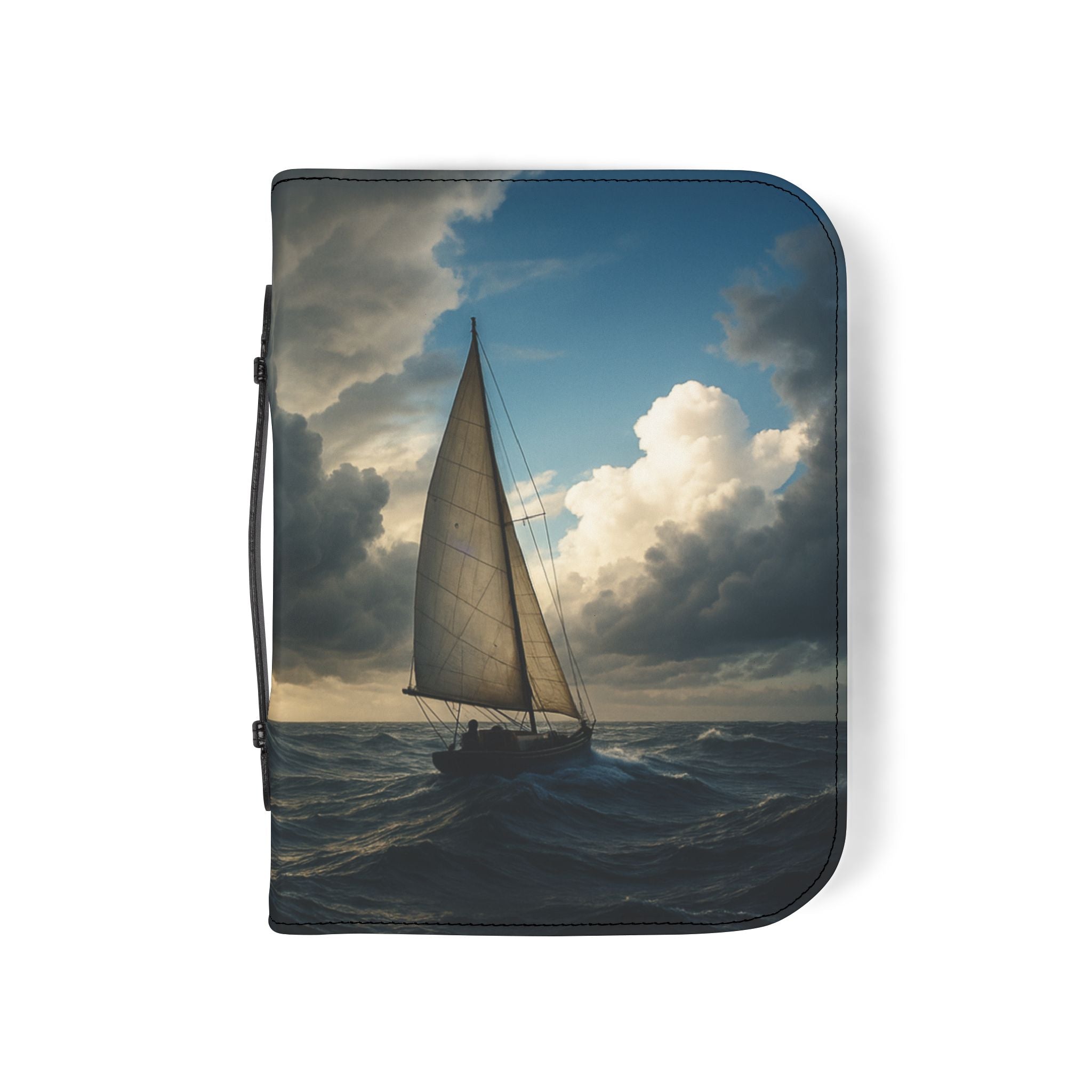 Bible Cover — 'Hope as an Anchor' Sailboat Zippered Bible Cover