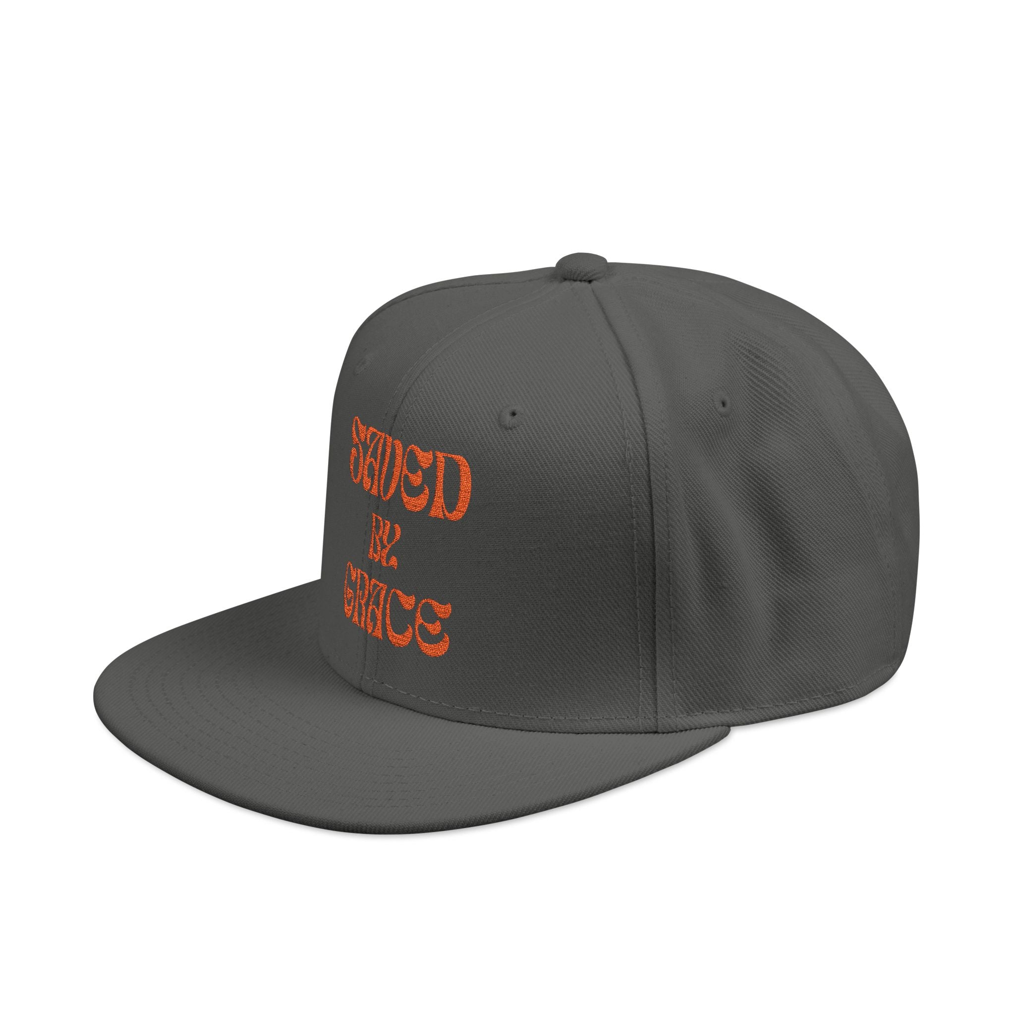 Saved By Grace Embroidered Snapback Hat