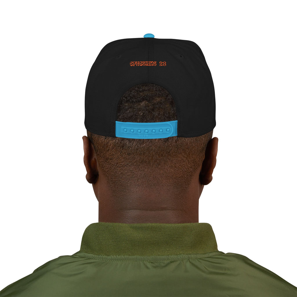 Saved By Grace Embroidered Snapback Hat