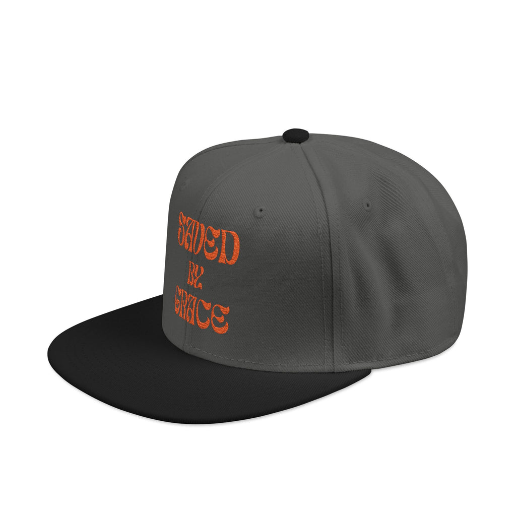 Saved By Grace Embroidered Snapback Hat