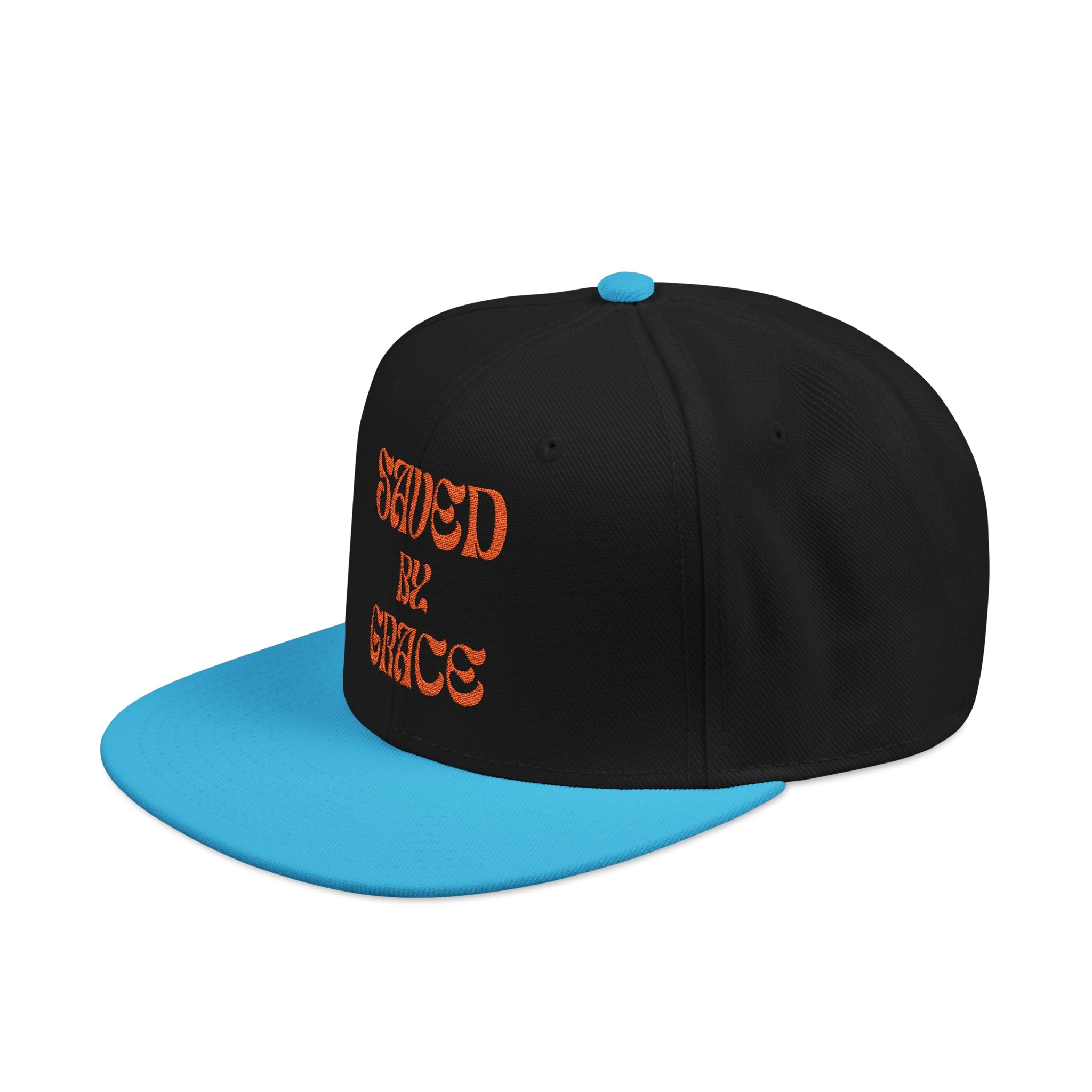 Saved By Grace Embroidered Snapback Hat