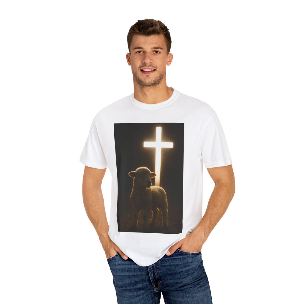 Christian Lamb & Glowing Cross T-Shirt