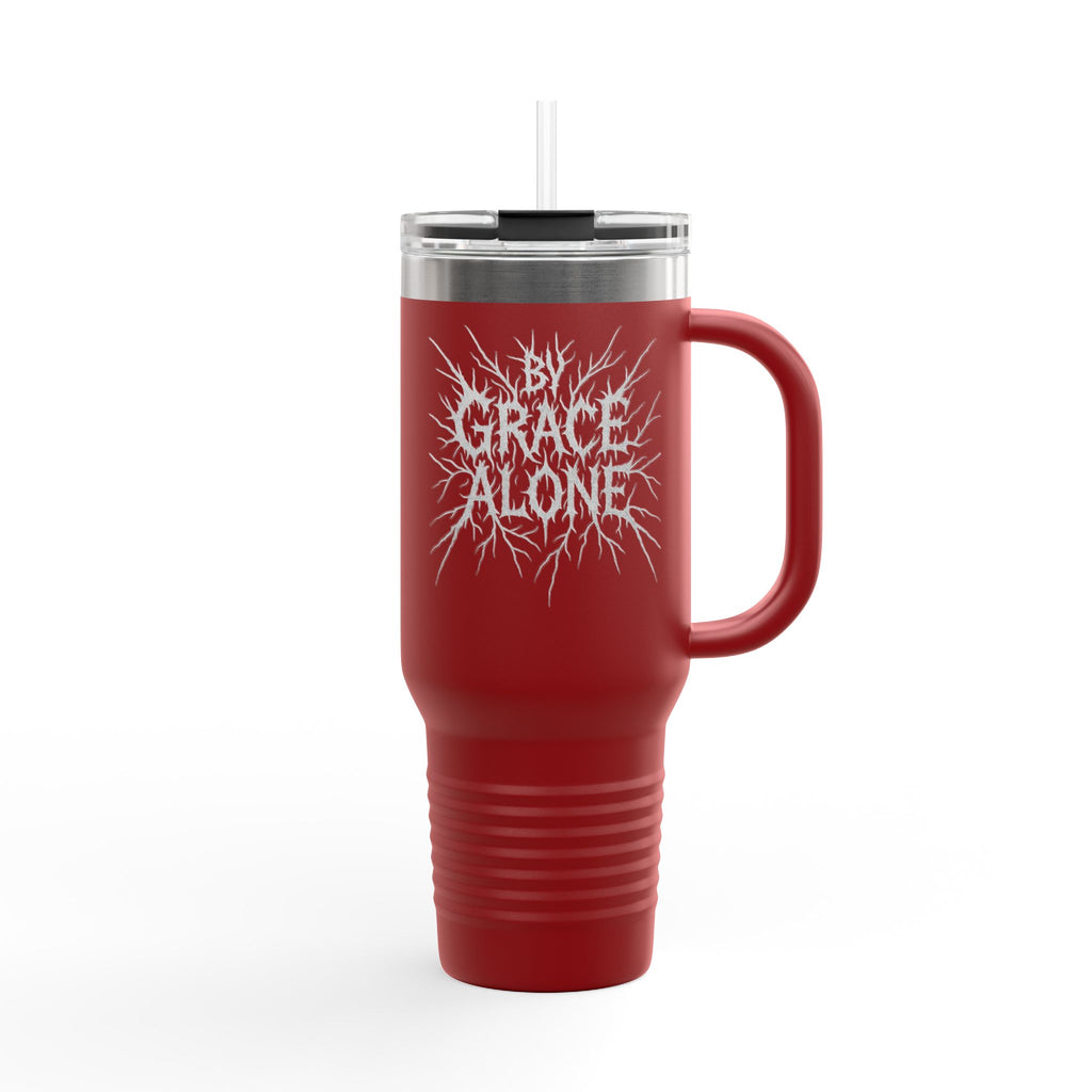 By Grace Alone/The Slain Lamb Rose Metal Tumbler