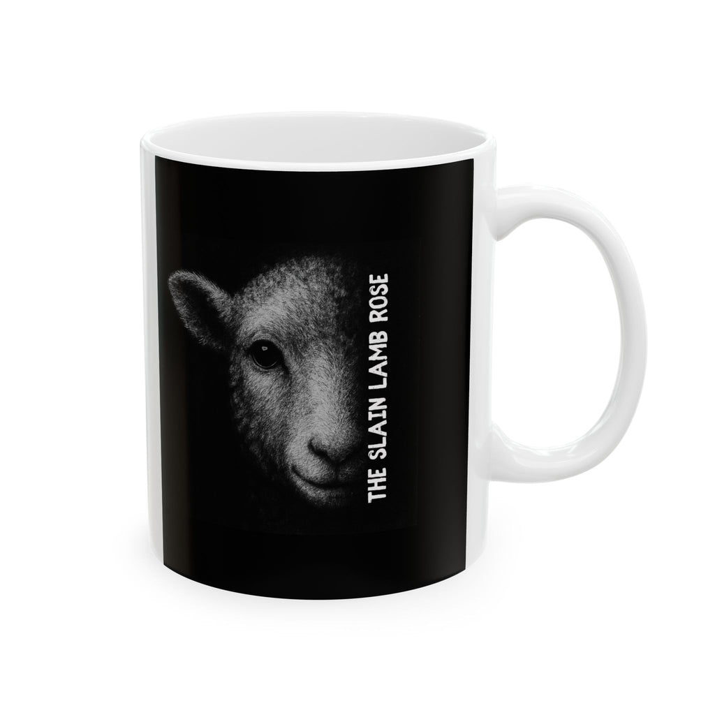 The Slain Lamb Rose Ceramic Coffee Cup (11oz, 15oz)
