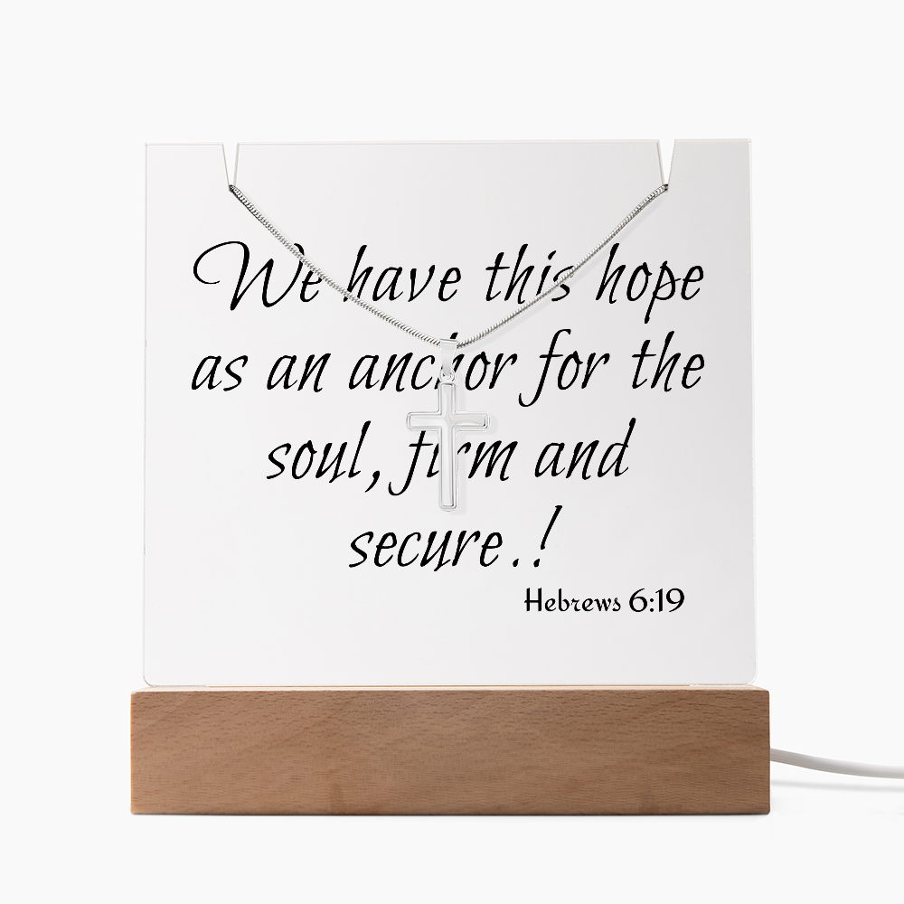 Hebrews 6:19 Keepsake Acrylic and Cross