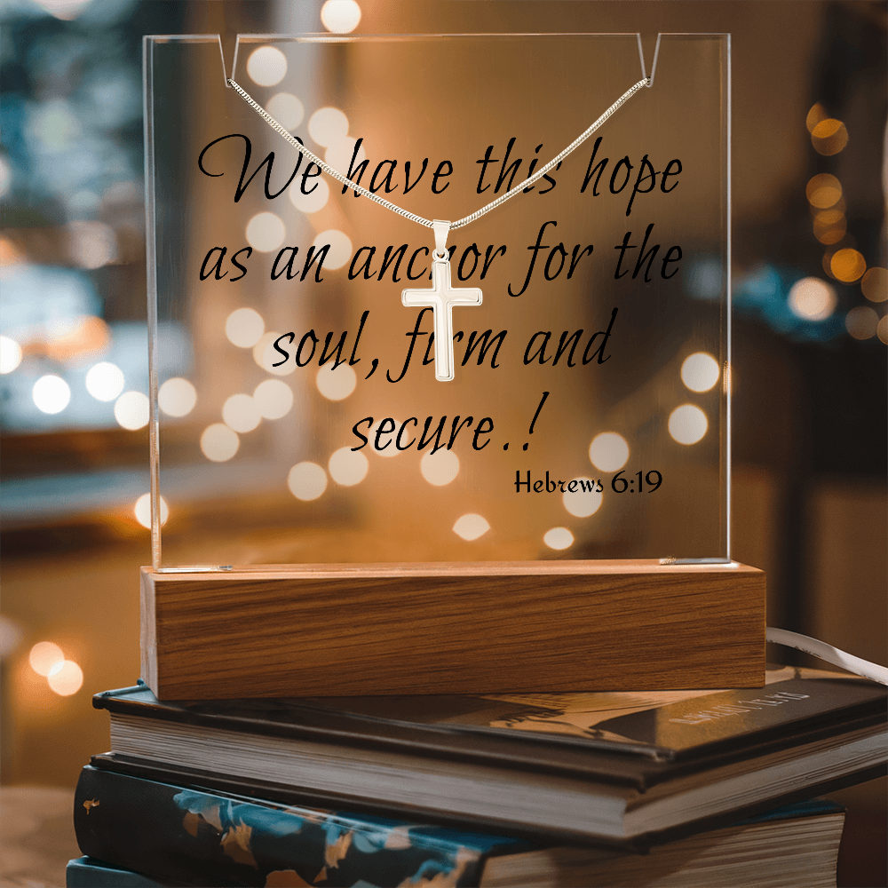 Hebrews 6:19 Keepsake Acrylic and Cross