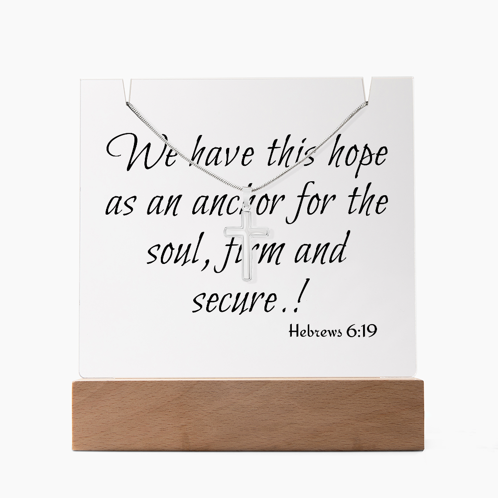 Hebrews 6:19 Keepsake Acrylic and Cross
