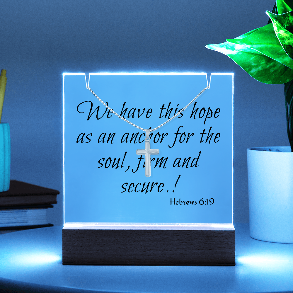 Hebrews 6:19 Keepsake Acrylic and Cross