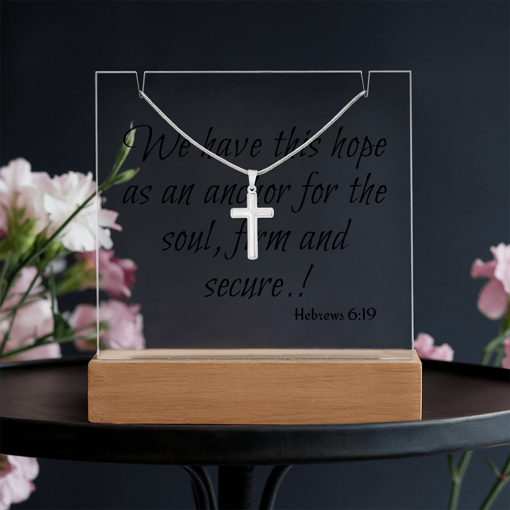 Hebrews 6:19 Keepsake Acrylic and Cross